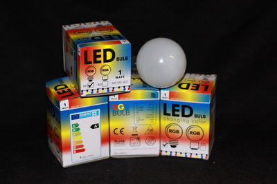 LEDlamp met kunststofkap die van kleur kan veranderen