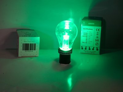 Grote LEDlamp, groen 1w