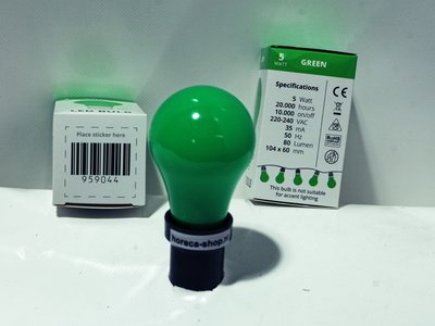 Grote LEDlamp, groen 5w